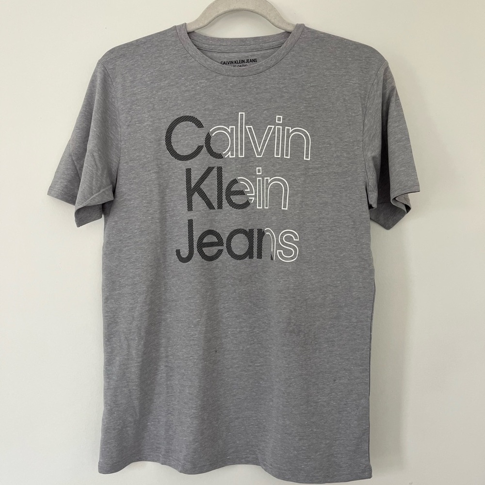 Calvin Klein Jeans Gray Short Sleeve T-Shirt Boys Size L (14/16), NWT